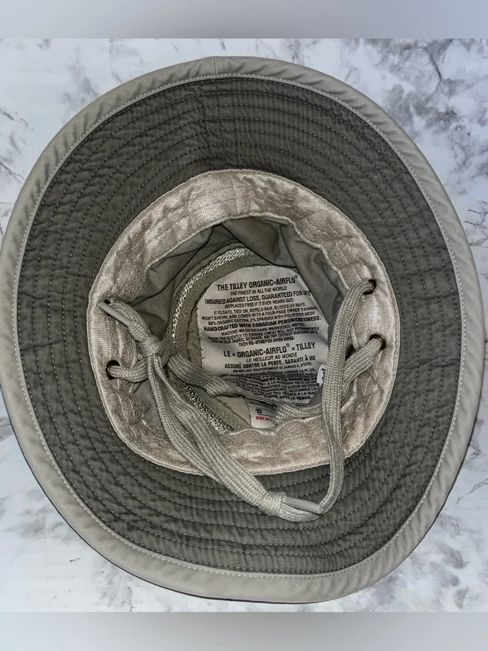 Tilley The Airflo T5 MO Sun Hat Boonie Size 6 7/8 Med Brim UPF 50 Stone